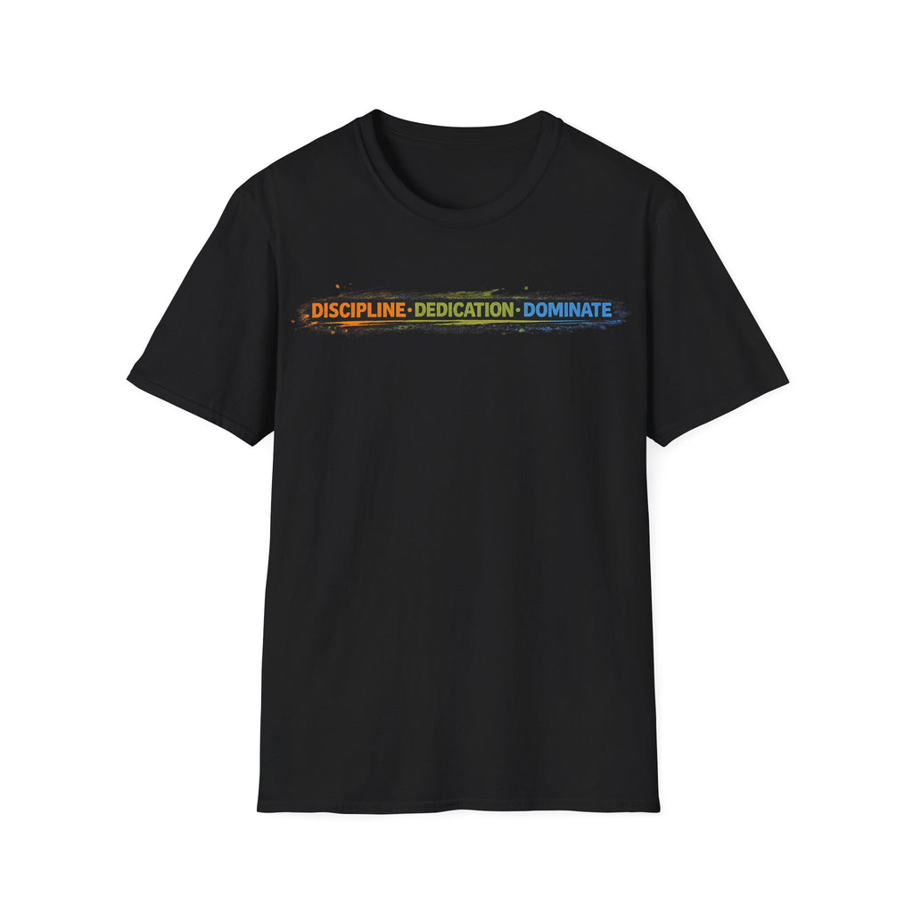 Men's Discipline • Dedication • Domination T-Shirt — Motivational Fitness Tee