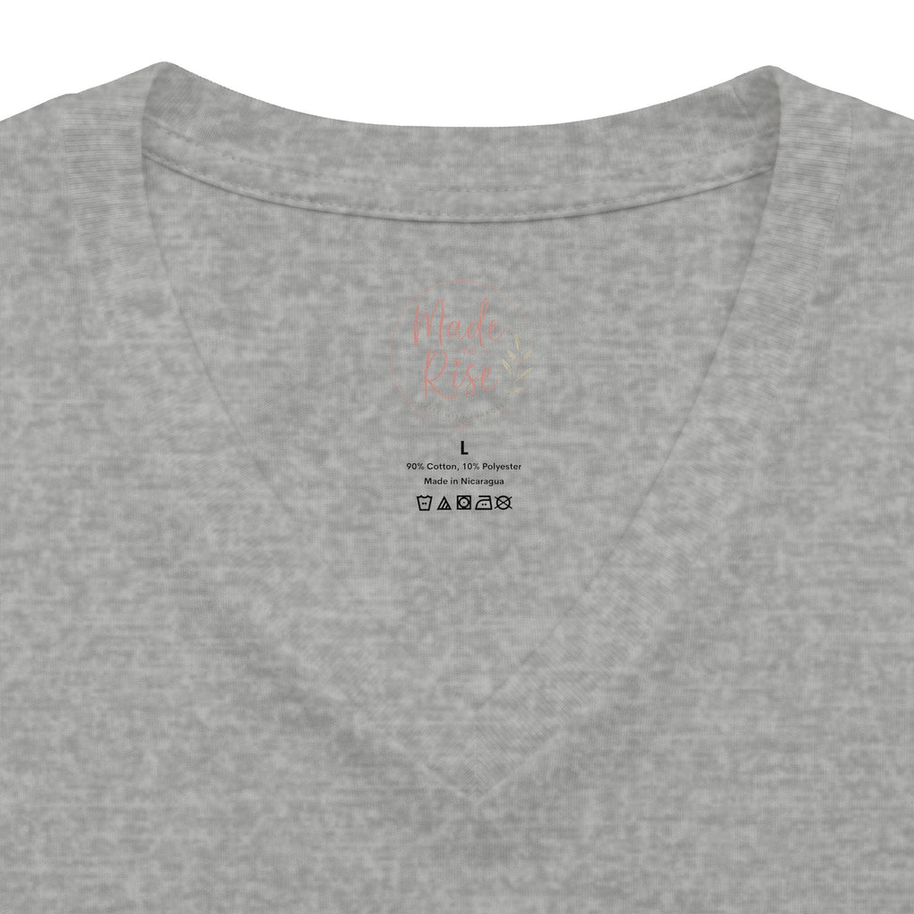 Pumpkin Spice and Peptides V-Neck Tee — Fall Skincare & Coffee Lover Shirt