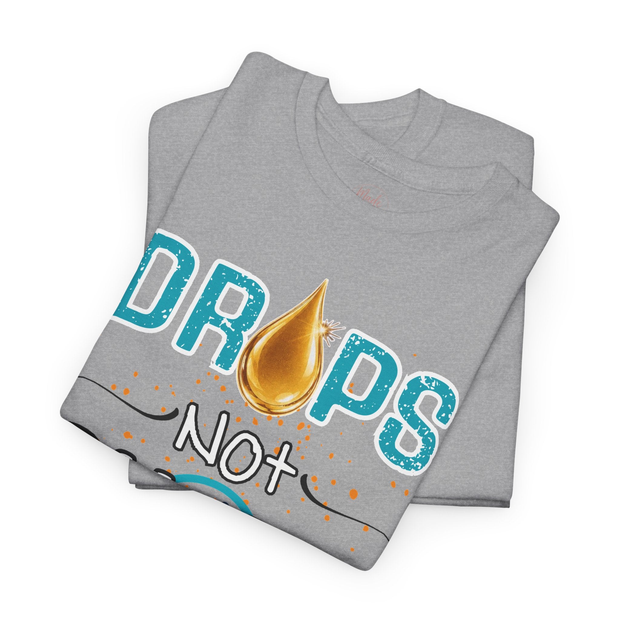 Drops not Shots Blue Graphic Tee