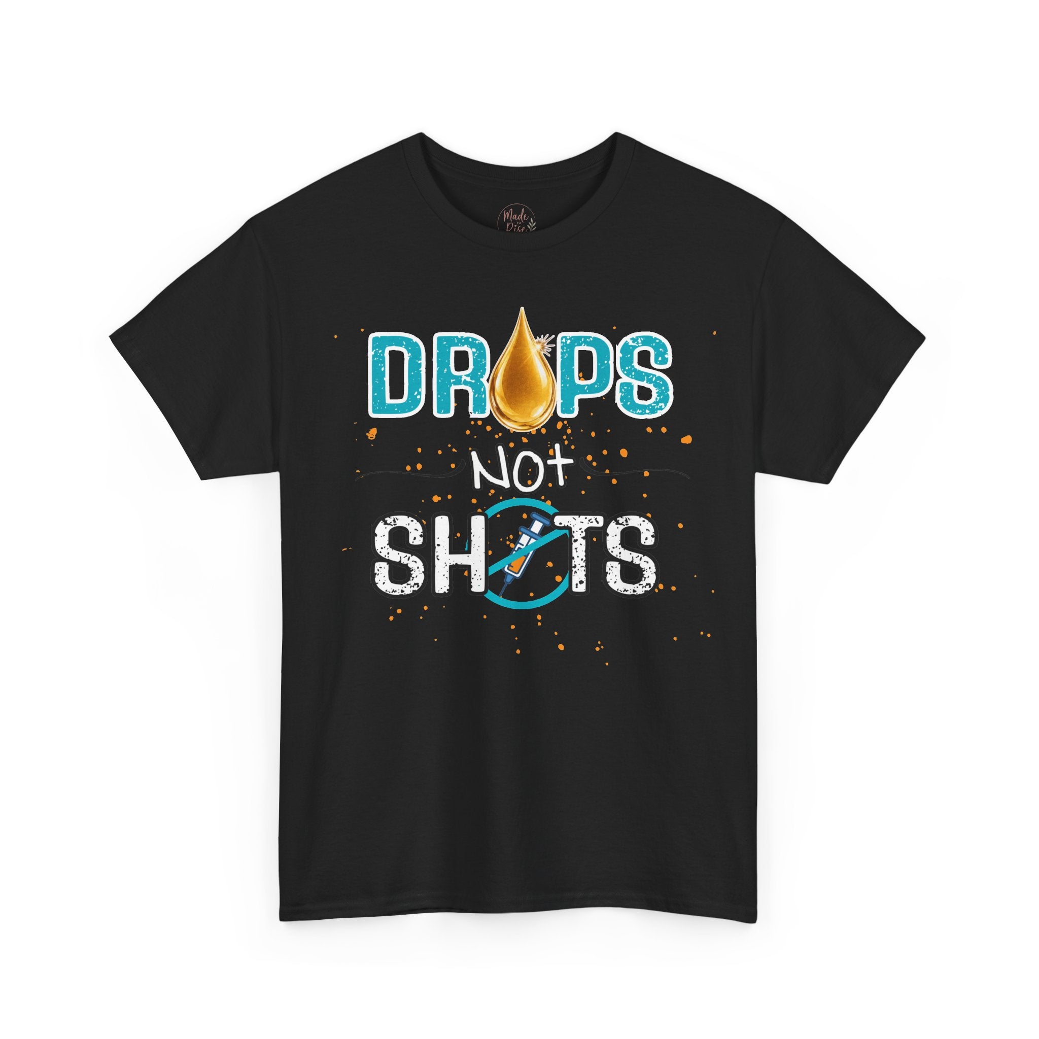 Drops not Shots Blue Graphic Tee