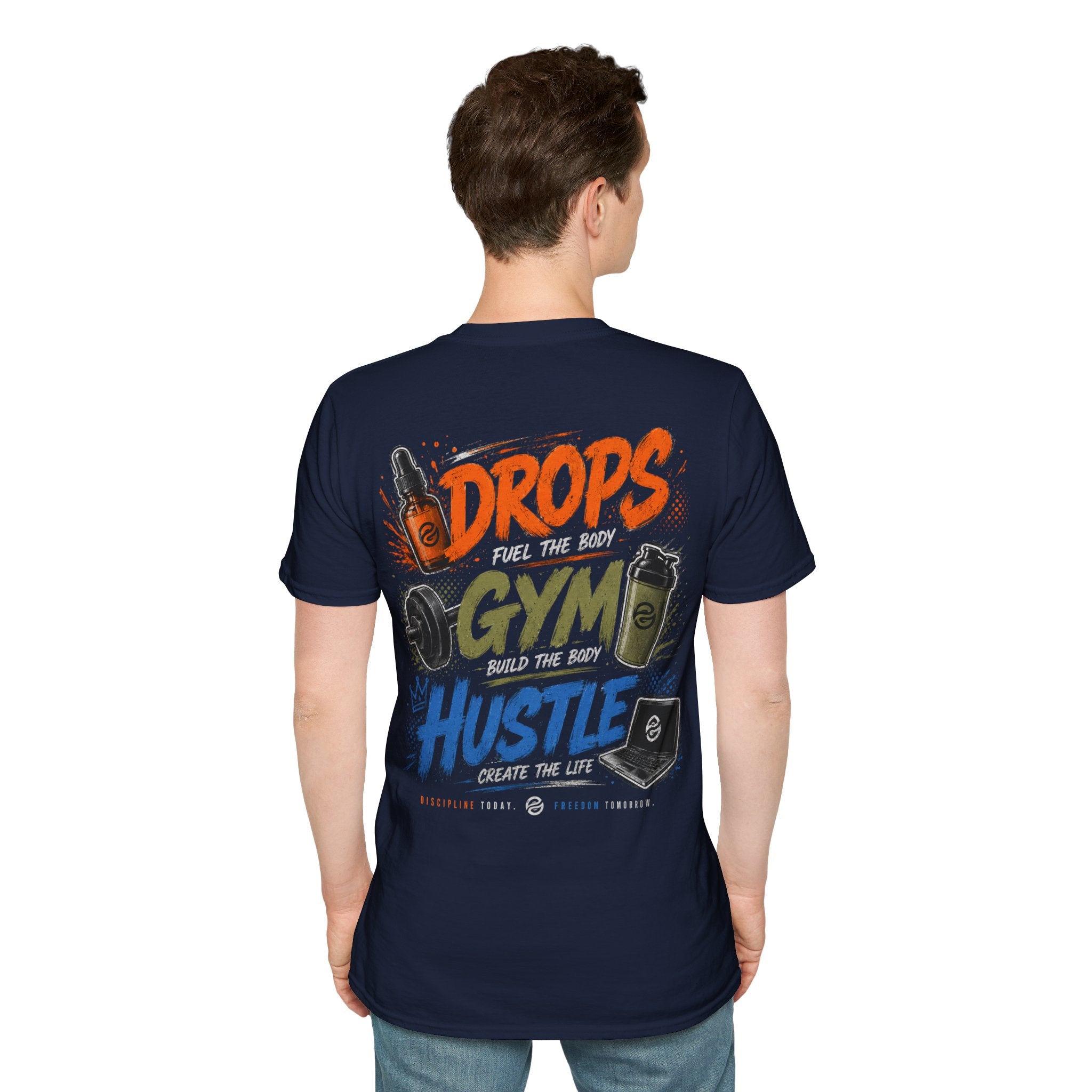 Men's Discipline • Dedication • Domination T-Shirt — Motivational Fitness Tee