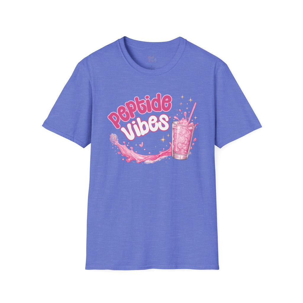 Peptide Vibes T-Shirt — Pink Boba Drink Graphic Tee