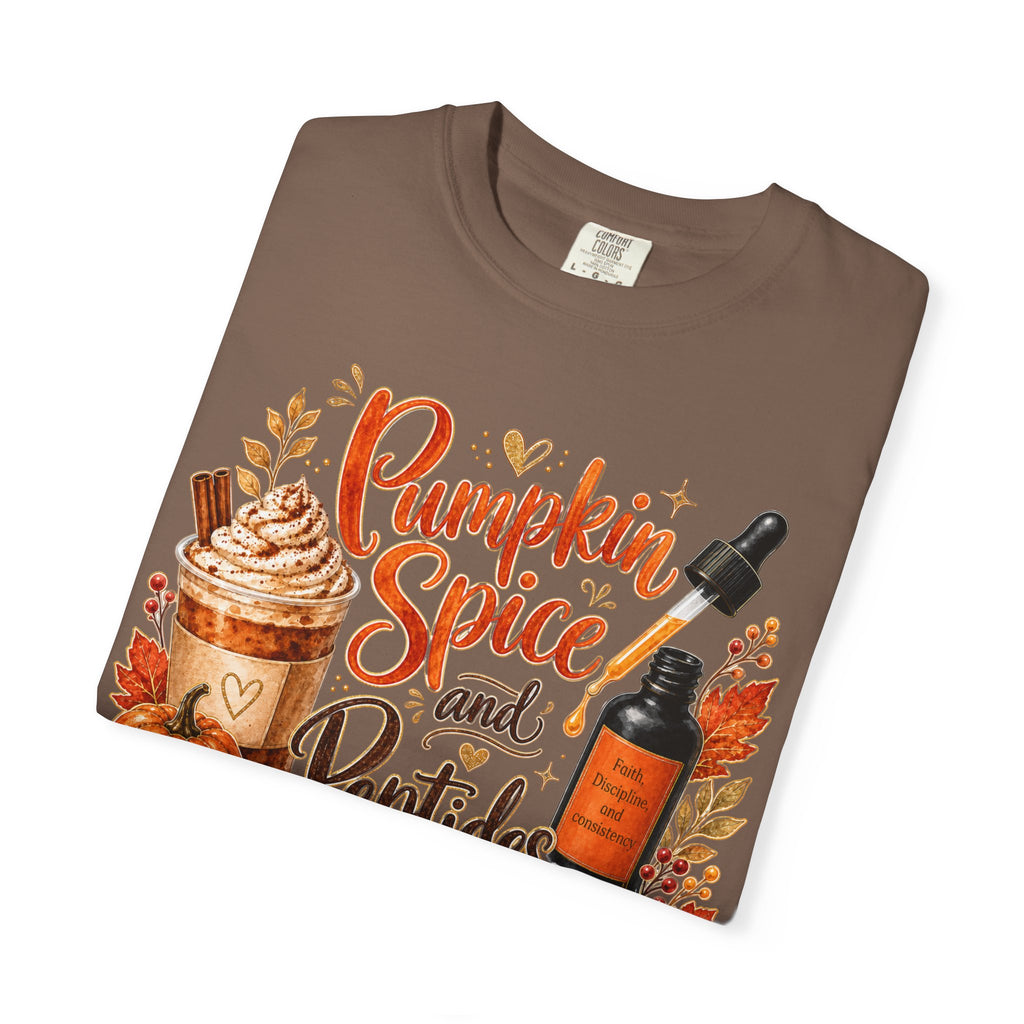 Pumpkin Spice and Peptides T-Shirt