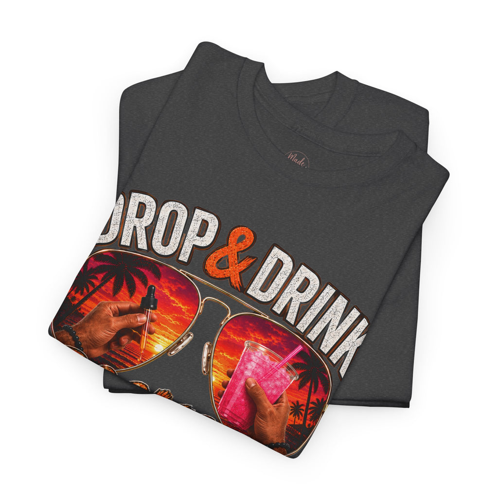 Unisex Florida Sunset Tee - "Drop & Drink" Beach Vacation T-Shirt