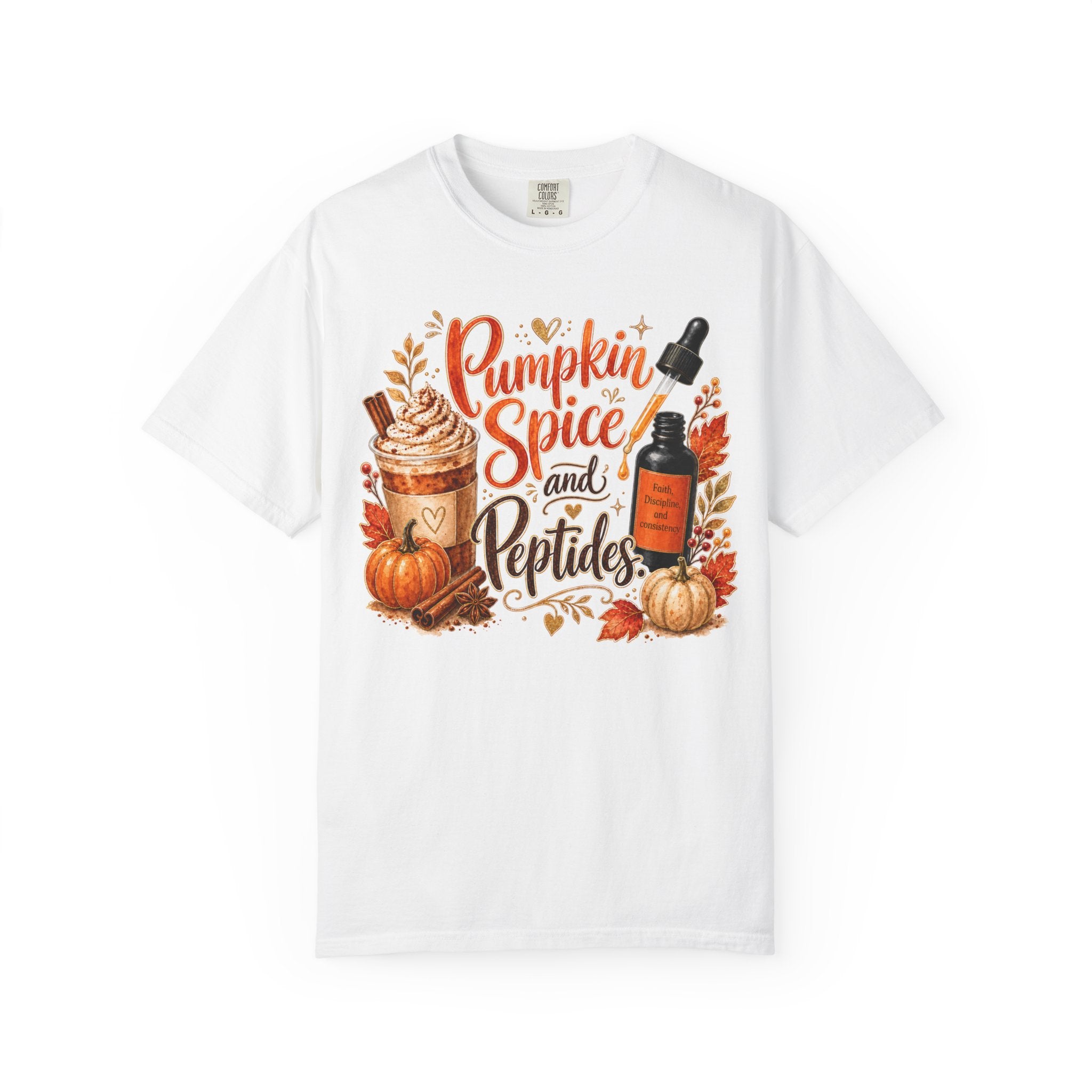 Pumpkin Spice and Peptides T-Shirt