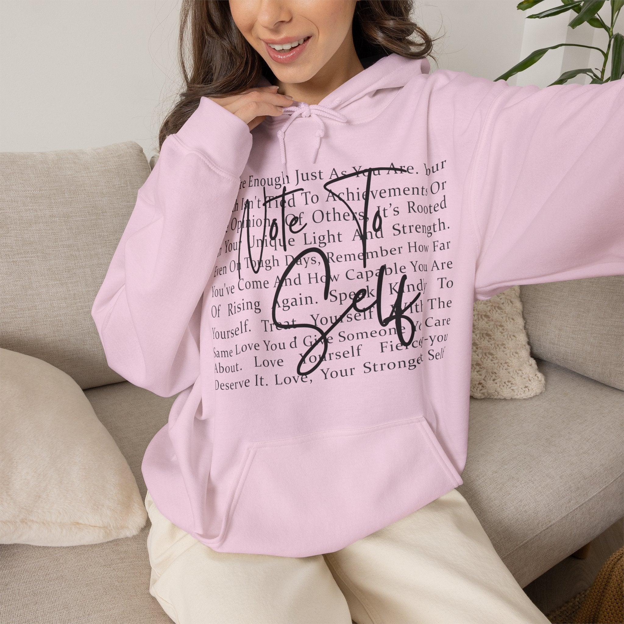 "You Are Enough" Inspirational Script Pullover