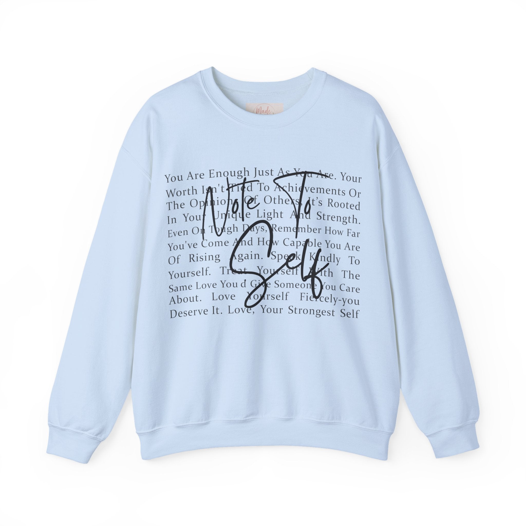 You Are Enough Crewneck Sweatshirt – Inspirational Self-Love Pullover