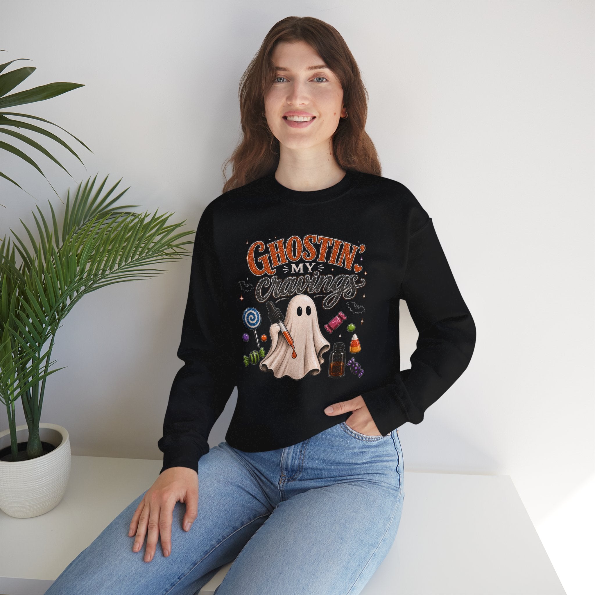 Halloween 'Ghostin' My Cravings' Crewneck Sweatshirt