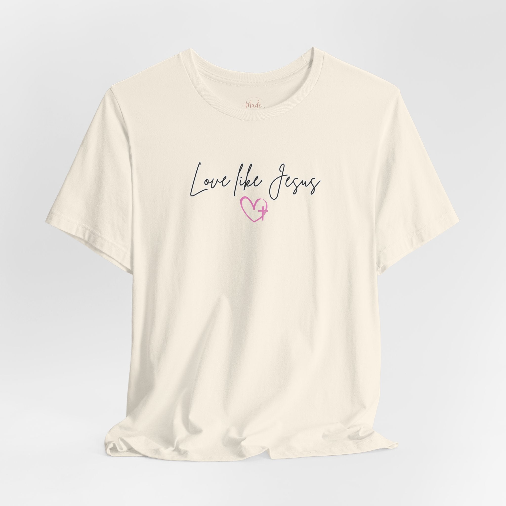 Love Like Jesus Christian Shirt for Women, Trust Obey Pray Faith Scripture Tee, Faith Led Apparel, Bible Study gift, Scripture Reading Shirt