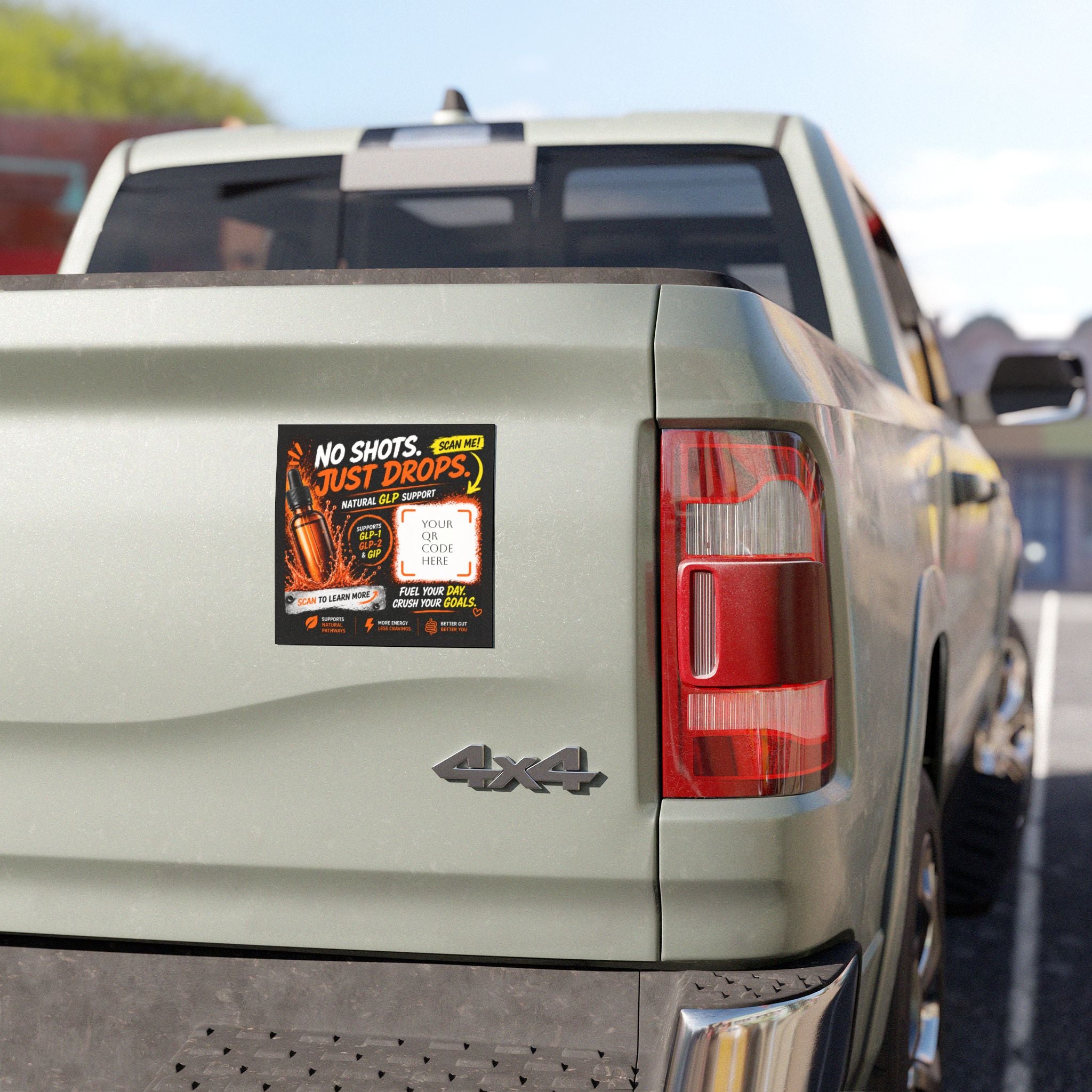 Car Magnet ~Natural Peptide Drops Promo-Customizable QR Code