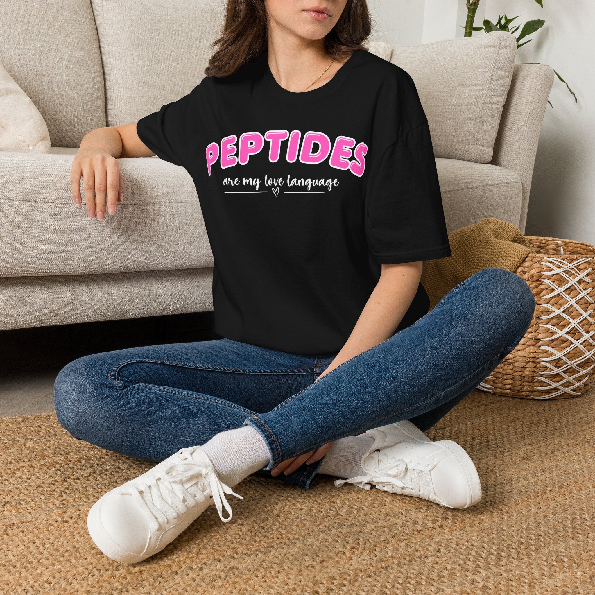 Peptides Are My Love Language T-Shirt Pink